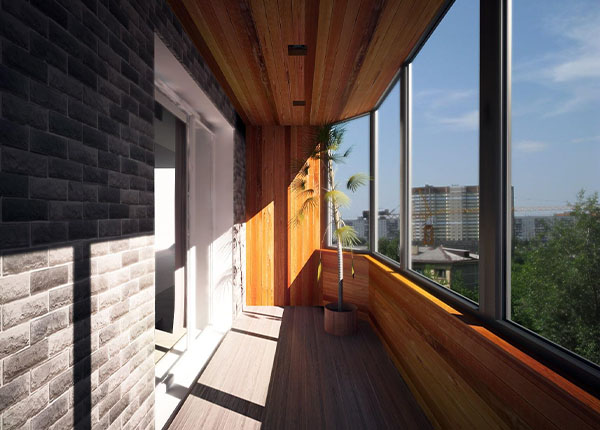 Остекление лоджии алюминиевым профилем под ключ в Королёве