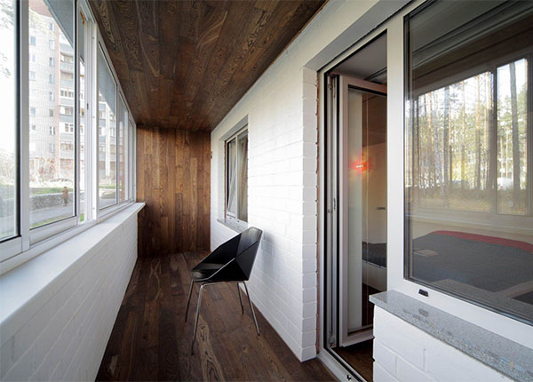 Утепление и отделка лоджии ламинатом в Королёве